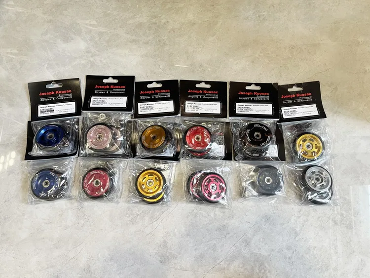 

Joseph Kuosac маленькое тканевое автомобильное модное ручное колесо из искусственной кожи, удобное колесо 60 мм, аксессуары для велосипедного снаряжения