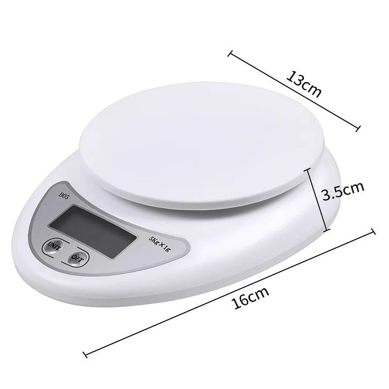 WALFOS 1pc 5kg LED Portable Digital Scale Scales Food Balance Measuring Weight Kitchen Electronic Scales Small Scale For Baking