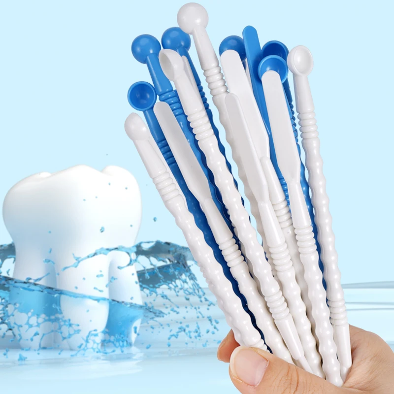 10pcs Dental Mixing SpatulaDisposable Double-Headed For Impression Material and Cement Application Solid Powder Mixing Tool