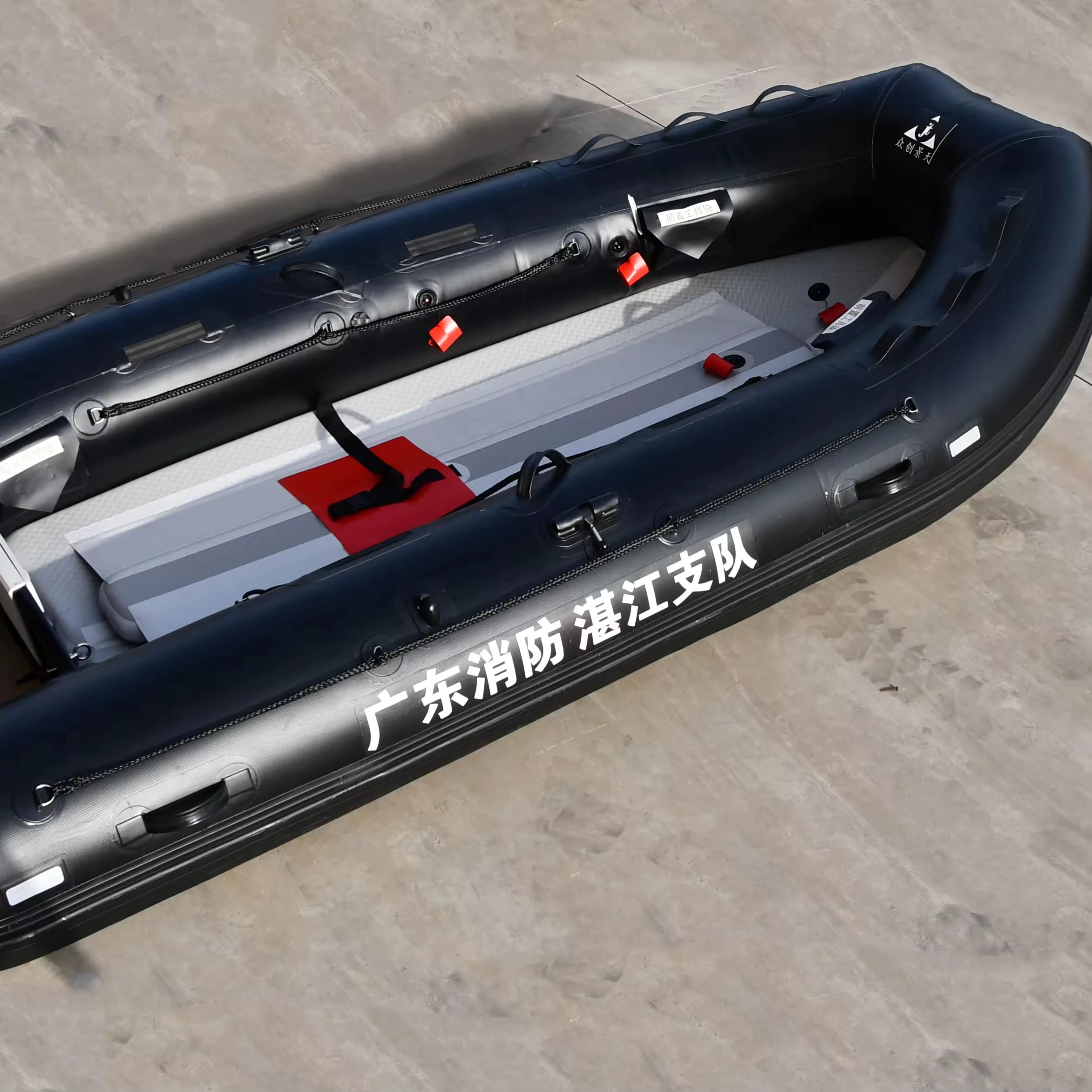 

3.8 Meter Rescue Inflatable Boat Taking 6-7 Persons Driving In Lake, River And Offshore Sea