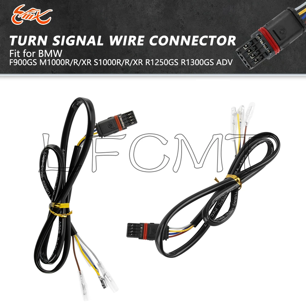 Fit for BMW S1000XR F900GS S1000RR/R M1000XR R1300GS R1250GS/ADV 4 Pins Rear Turn Signal Marker Wire Adapter Plug Connector Plug