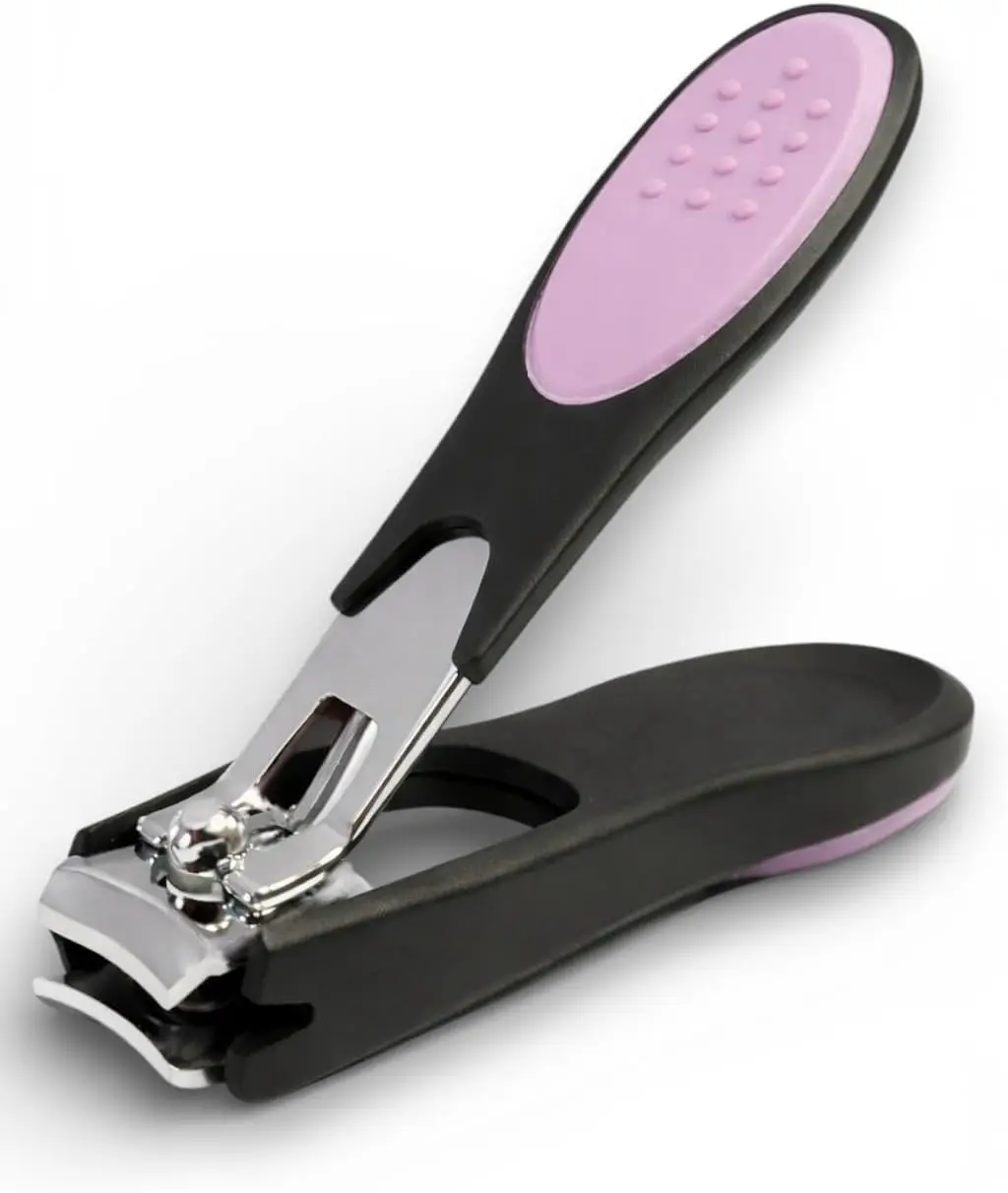 

Stainless Steel Sharp Nail Clippers with Comfort Grip and Catcher for Men and Women