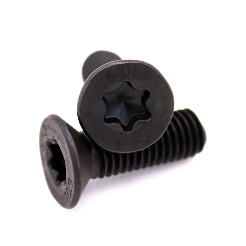 Weiyi 10/50 Stück M2 M2.5 M3 M4 Schwarz Güteklasse 8.8 Kohlenstoffstahl GB2673 Sechslapp-Torx-Senkkopfschraube Maschinenschraube – Detail 11