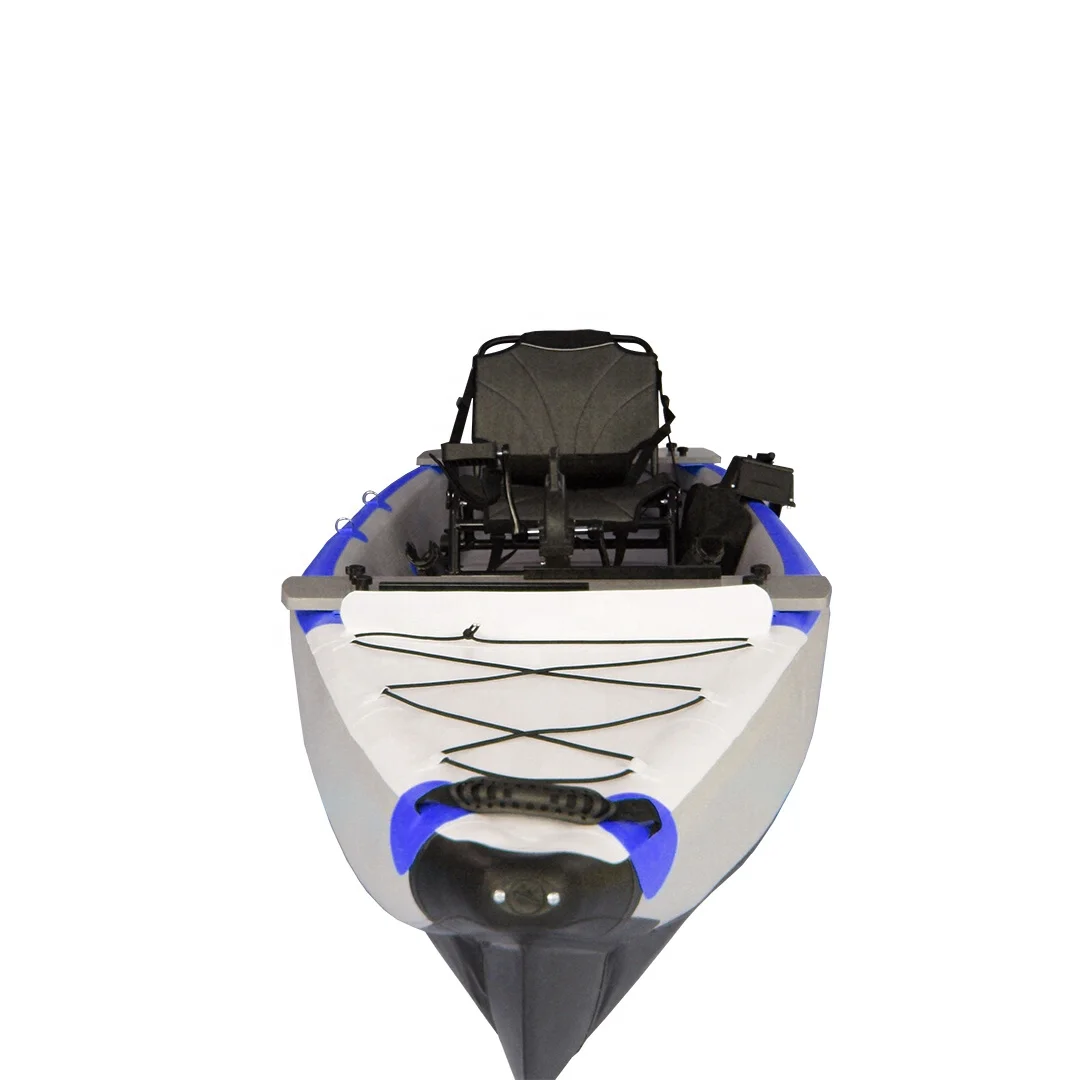 Pedal Fish 420x95x28cm All Drop Stitch Foot Pedal Driven Fishing SUP Canoe Inflatable Kayak with Pedals