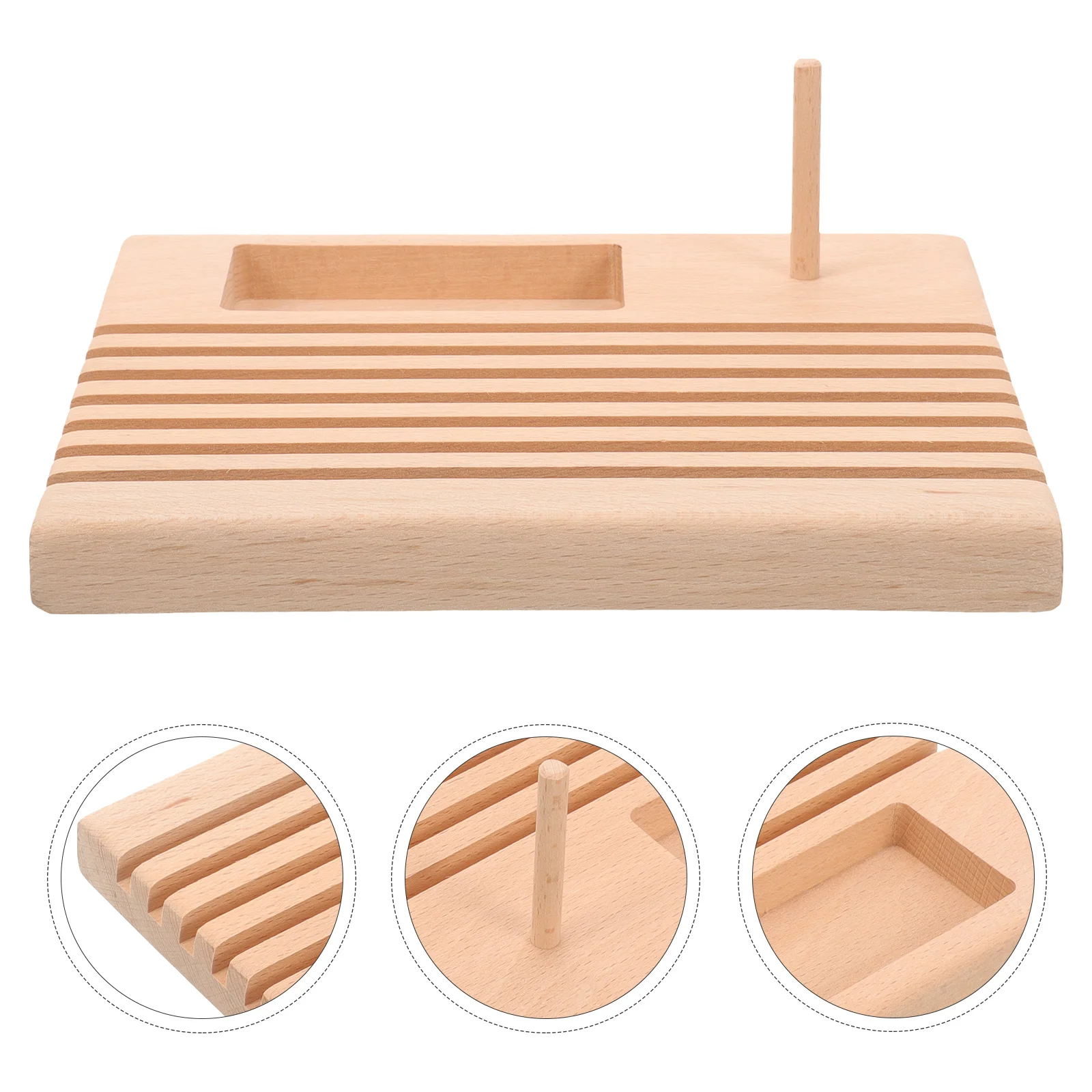 

Wooden Spool Holder Ruler Stand Sewing Thread Organizer Storage Rack For Embroidery Quilting Craft Diy Tool