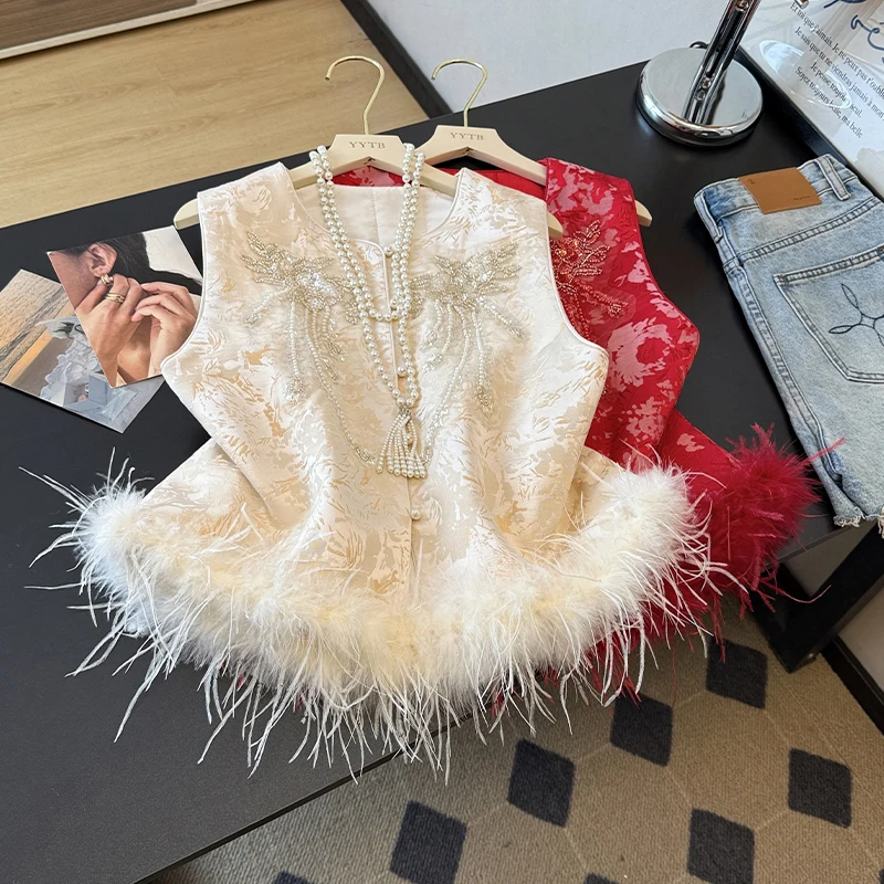 

Новинка! Роскошный хлопковый жилет-топ больших размеров в китайском стиле для женщин: модный, утепленный, для осени и зимы, для повседневной носки.