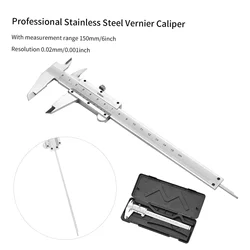 Professional Stainless Steel Vernier Caliper Gauge 0-150mm Sliding Gauge Measurement Tool Inside Outside Depth Step Micrometer