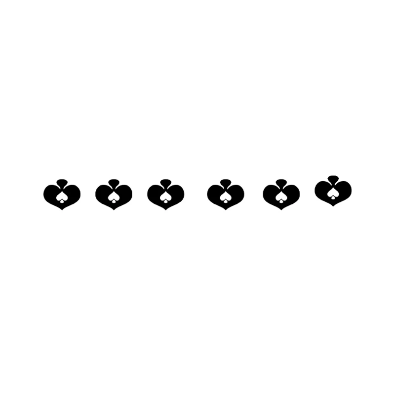 New Spades Q Tattoo Stickers Temporary Stickers Waterproof, Durable Black Solid Color Disposable Stickers Sexy Tattoo Stickers