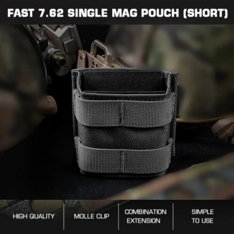 

Molle Single Open-Top 7.62 Mag Pouch Short Fast Pouch Insert Magazine Holster for 7.62mm Magazine