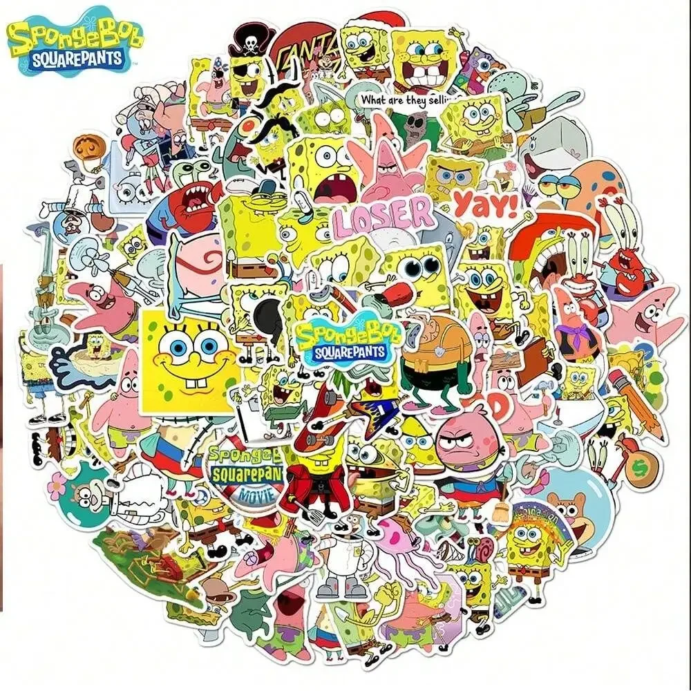 50 Stück SpongeBob Offiziell Lizenzierte Vinyl-Aufkleber Hochwertige Tentakel-Aufkleber für Wasserflaschen Wasserdichte DIY-Aufkleber – Detail 7