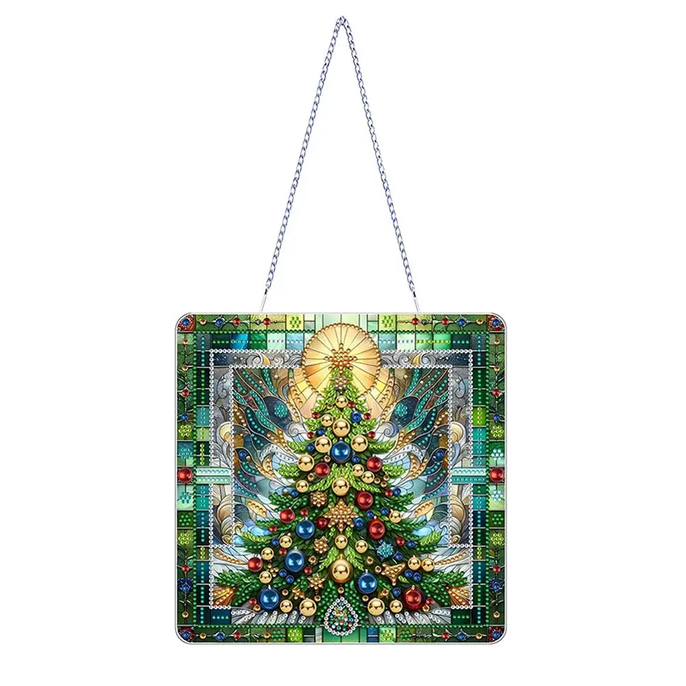 Diy acrílico diamante arte pintura grinalda kits parede especial casa em forma de face ornamento jardim duplo pendurado dang x3j2
