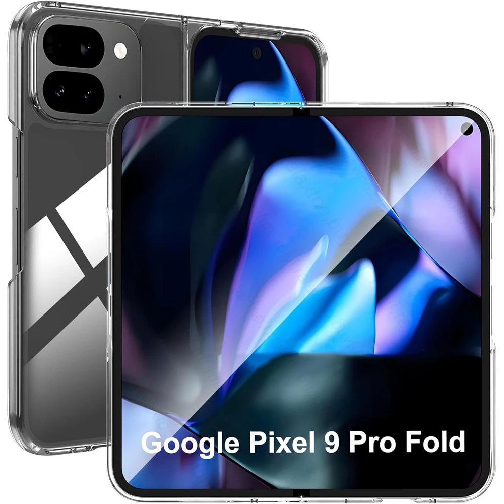 Ultra-Thin Transparent Hard PC Cover for Google Pixel 9 Pro Fold 5G Case Anti-drop Protective Shell Pixel9ProFold Pixle 9ProFold