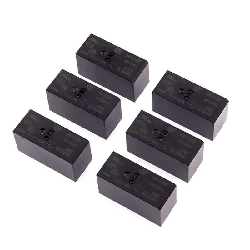 5PCS HF 100%-NEW  JQX-115F HF115F-024-2HS4  HF115F-012-2HS4  HF115-005-2HS4  8A  5V 12V 24V 6PIN relay original