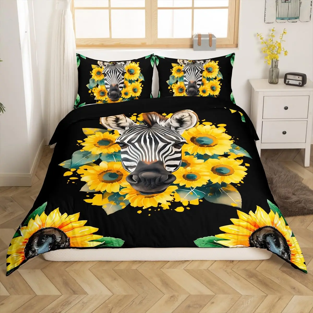 copripiumino-zebra-set-biancheria-da-letto-petali-di-girasole-misura-twin-queen-copripiumino-con-animali-selvatici-copripiumino-rustico-floreale-stile-country