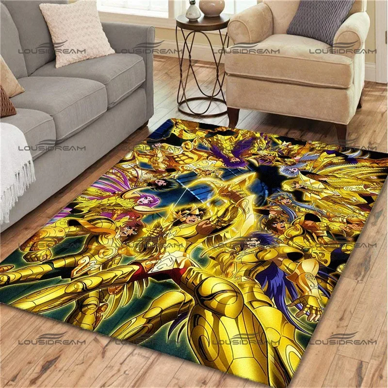 

Classic Animated Seiya Decorative Carpet Square Flannel Zodiac Rugs Modern Home Living Room Floor Mats Bedroom Carpet