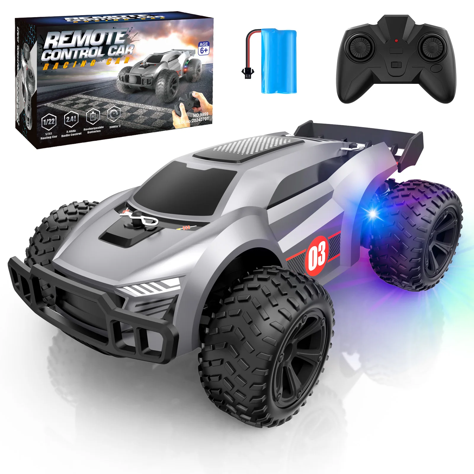 Multi-Terrain Remote Control Car 1:22 2.4Ghz High Speed Monster Truck RC Offroad Truck Kids Toy Car Boys Girls Gifts Birthday Present