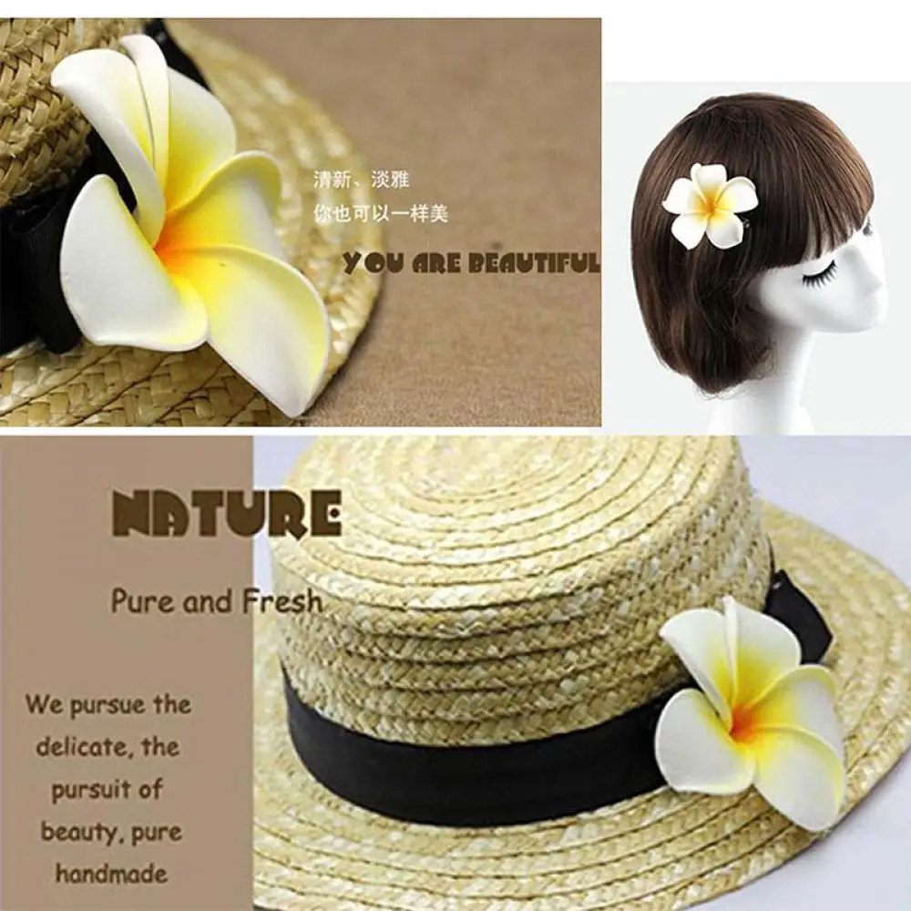 1pc Plumeria Flower Hair Clips per le donne ragazze forcine Egg Flower Barrette Hawaiian Wedding Party Bag accessori per cappelli DropShip