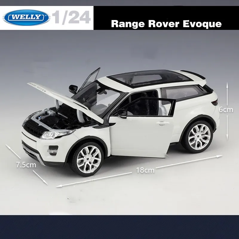 1:24 WELLY Range Rover Evoque SUV Alloy Car Model Diecast Metal Toy Vehicle Miniature Scale Model Car Collection Children Gift