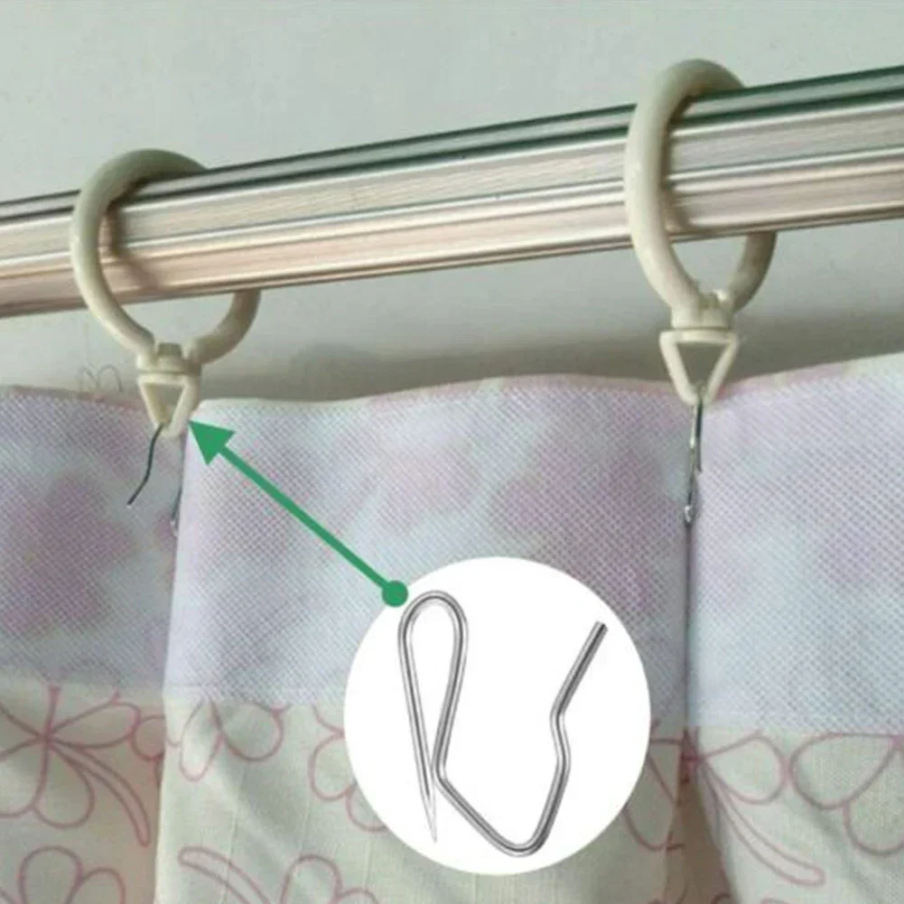 10/20/50 pz Ganci CUrtain S Gancio Perno di Metallo Tenda Finestra di Casa Tenda Shades Shutters Staffe Medicazione Accessori Hardware