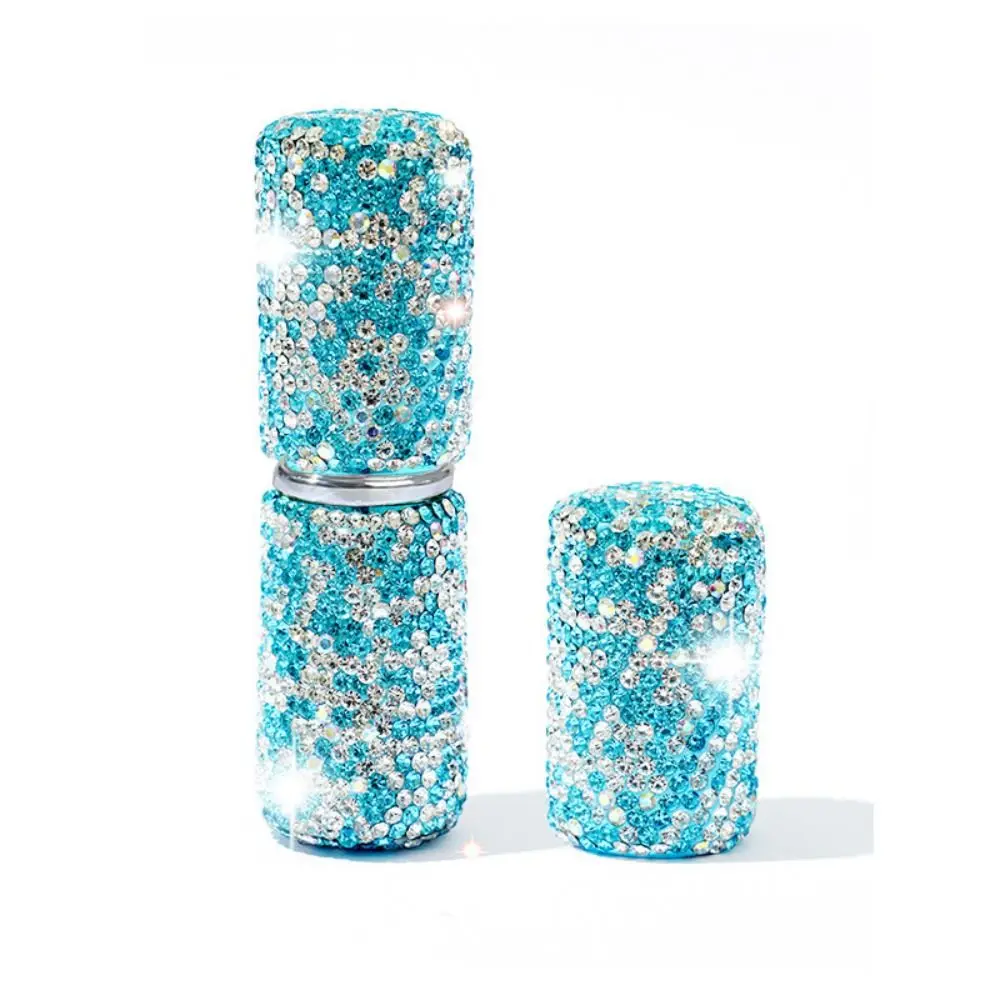 

Luxury Portable Spray Bottle Refillable Leakproof Dispenser Bottle Exquisite Inlaid Rhinestone Sample Vials Travel