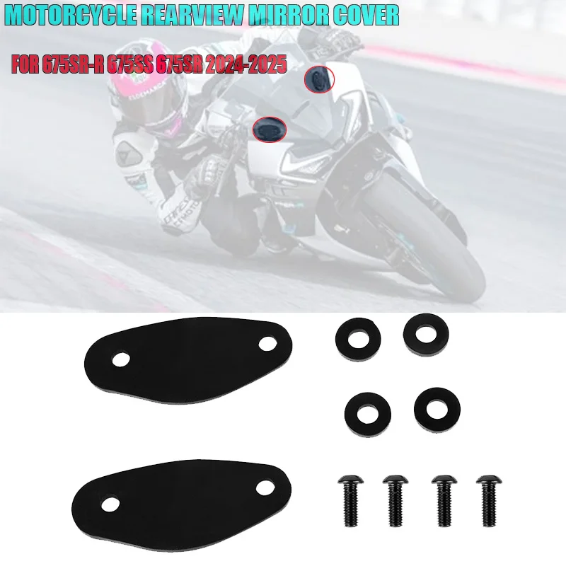 Motorradzubehör Spiegelabdeckplatten Rückspiegel Lochabdeckung passend für CFMOTO 675SR-R 675SS 675SR 2024 2025