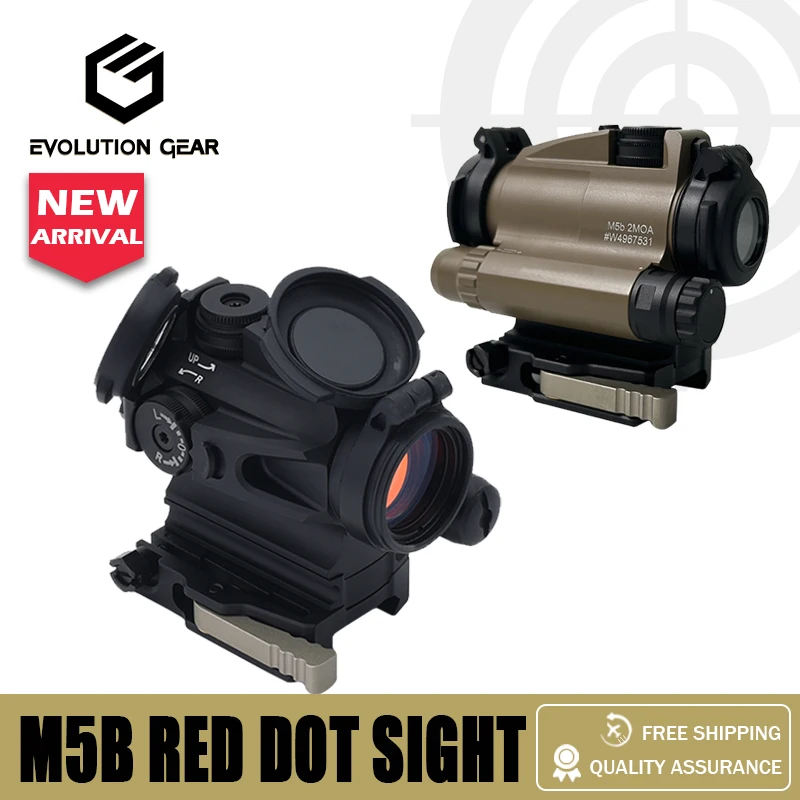 

Evolution Gear M5b Red Dot Sight 2MOA with Basic Mount Reflex Optic for Hunting