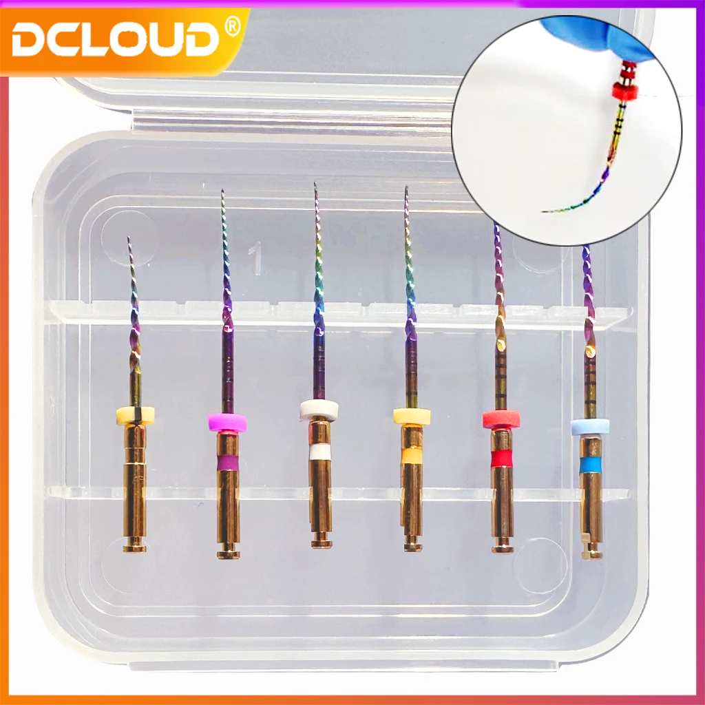 

Dental Rotary Rainbow Files Thermal Activation 135℃ Durable Autoclavable Heat Activated Canal Root Files SX-F3 Endodontic Files