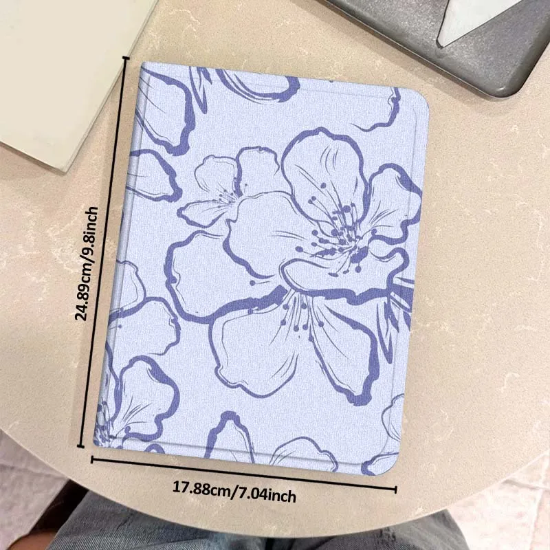 

Blue Artistic Floral Pattern For iPad Air Mini 9.7 2 4 5 11 6th 7th gen 13 3 1 2 4 5 6 7 7.9 10.9 10.5 Inch Tablet Case
