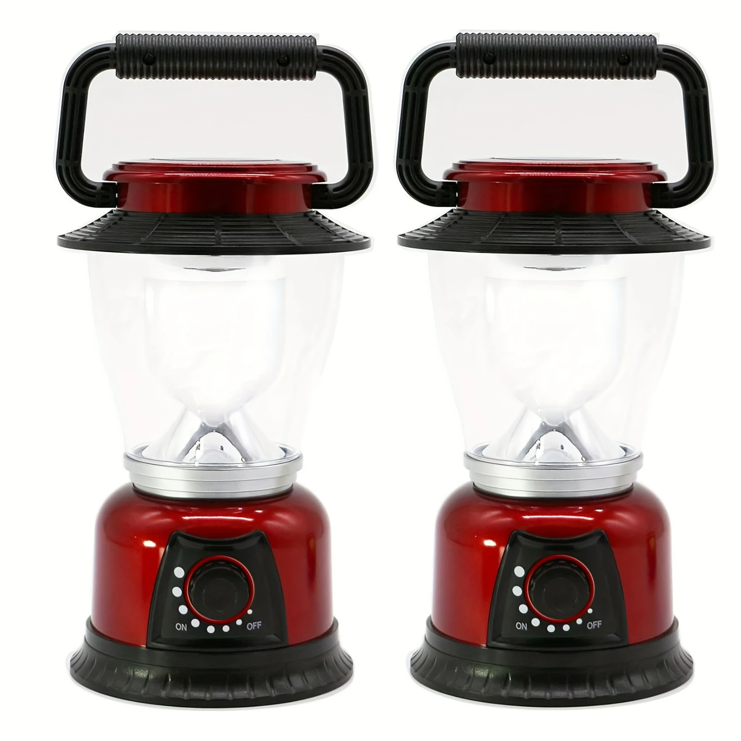 High Brightness Dimmable LED Lanterns for Camping, Hiking, Fishing, Repairing, and Emergency Lighting. Battery Powered with 2pcs