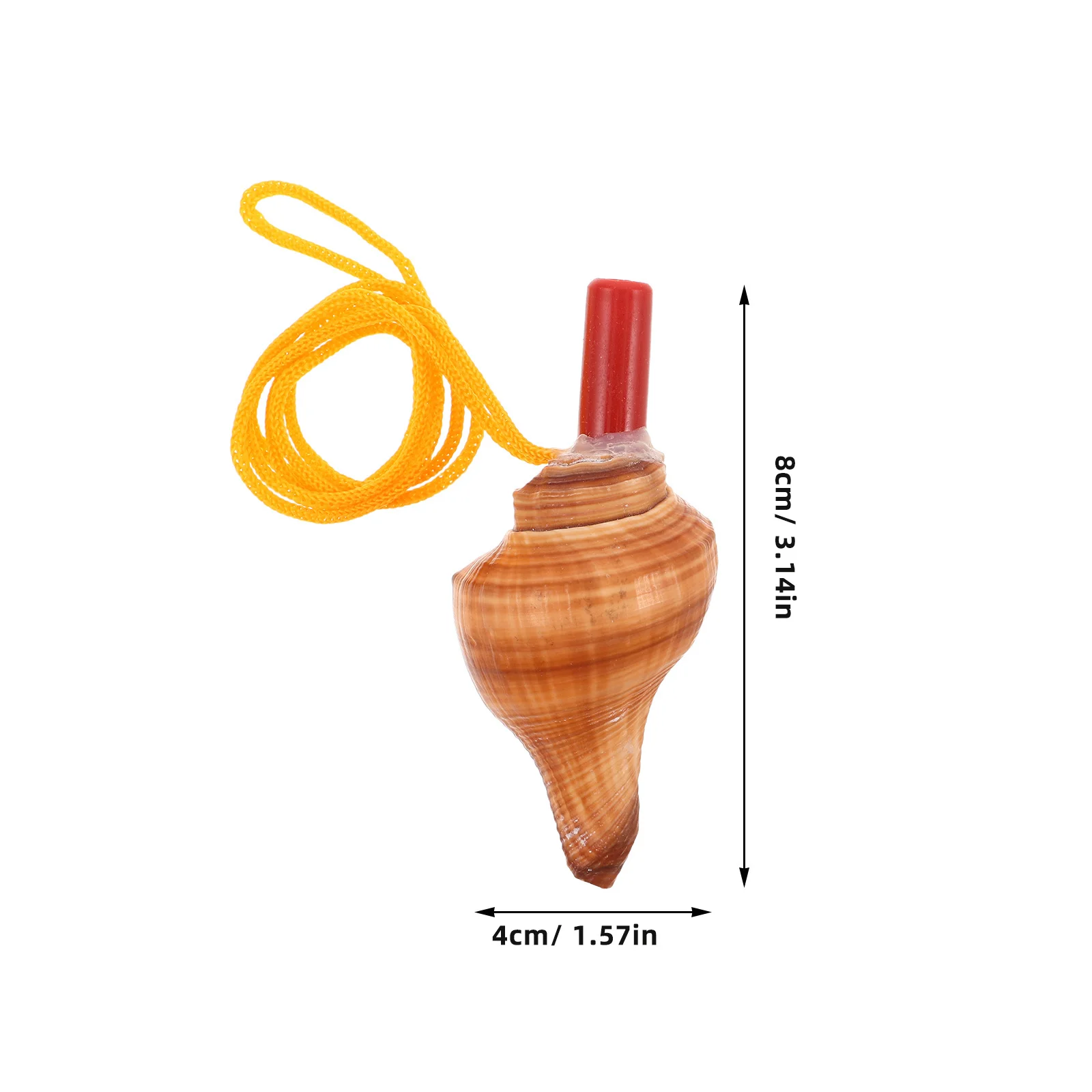 5 قطعة صافرة محارة طبيعية المحمولة صافرة للمشي في الهواء الطلق التخييم حفلة تفضل إشارة التدريب بصوت عال مع الحبل- #3