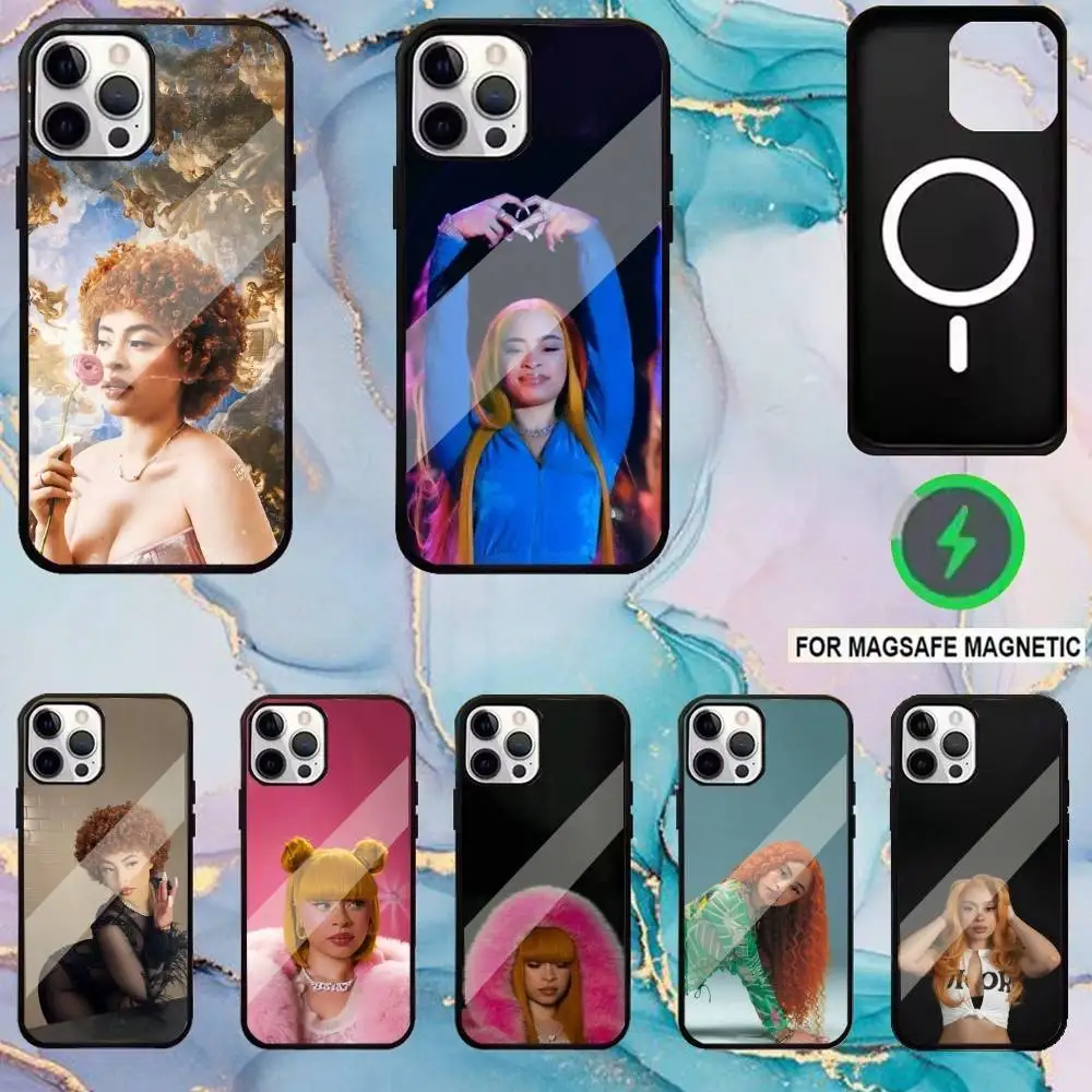 

Rapper I-Ice Spice Phone Case For iPhone17,16,15,14,13,12,11 Plus,Pro Max Magnetic Magsafe Wireless Charging