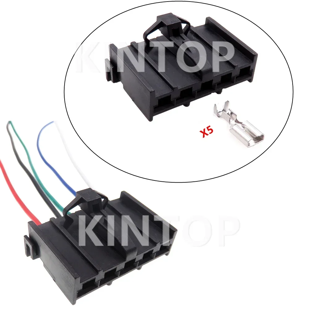 1 Set 5 Pins AC Assembly Car Air Conditioning Control Panel Unsealed Connector Automobile Electric Wire Socket