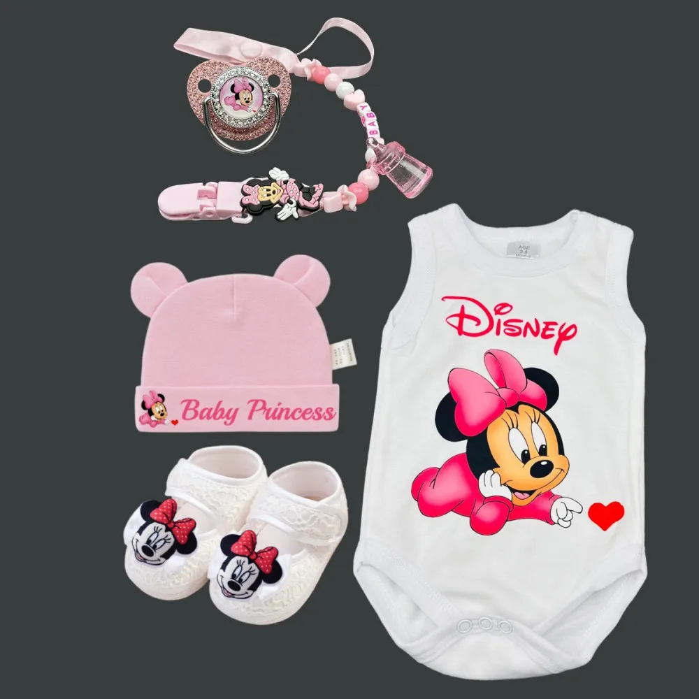 Baby soothing pacifier Minnie Mouse pacifier holder    BPA-free Baby crawling suit Newborn shoes Cutesy hat Newborn nipple set view 2
