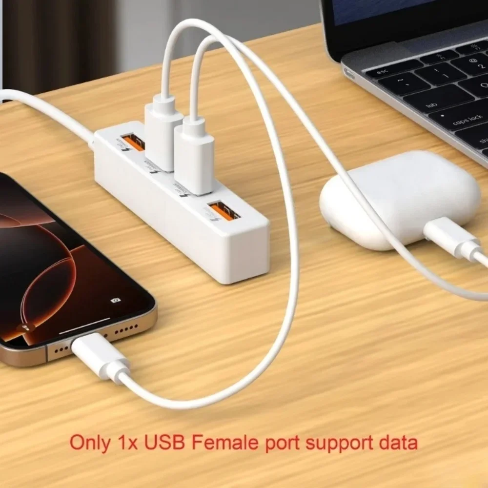 4 in 1 HUB USB 2.0 Multi Expander Hub USB Splitter Power Adapter Multi USB Port High Speed Power Strip for PC Computer Cellphone