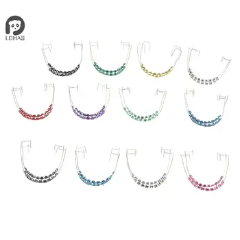 1 pár barevných závorek, zubní falešné rovnátka s háčkem, dočasná zubní dekorace s kovovými dráty, závorka, ligatura, kravata s krabičkou 8 nejlepší prodej zubní rovnátka - №2