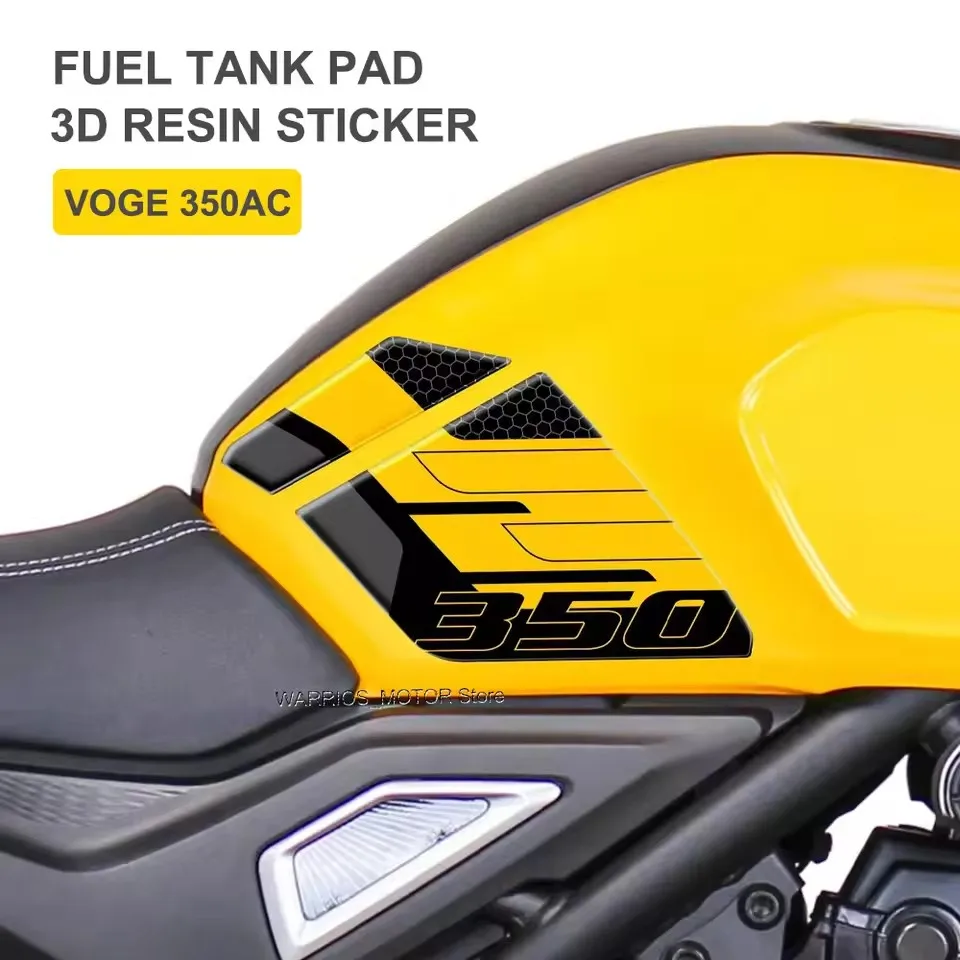 Motorcycle Fuel Tank Pad Sticker For Voge Trofeo 350AC 2022 Waterproof Scratch-Resistant 3D Resin Protective Stickers Kit