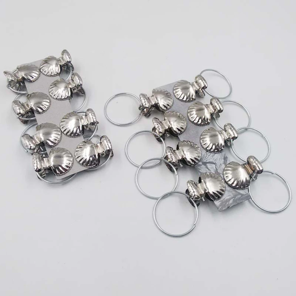 

8pcs Stainless Curtain Clamps 3 8cm Inner Diameter Bedroom Steel Clamps For Curtain Sunroom Universal Sliver Hooks Strong Grip