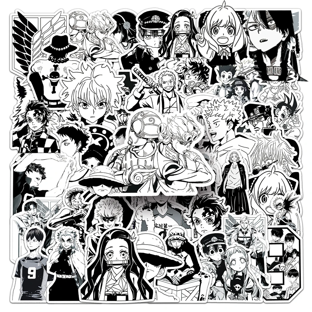 10/30/50pcs Japanese Mix Anime Stickers Cool Cartoon Graffiti Decal DIY Motorcycle Helmet Scrapbook Guitar Classic Manga Sticker