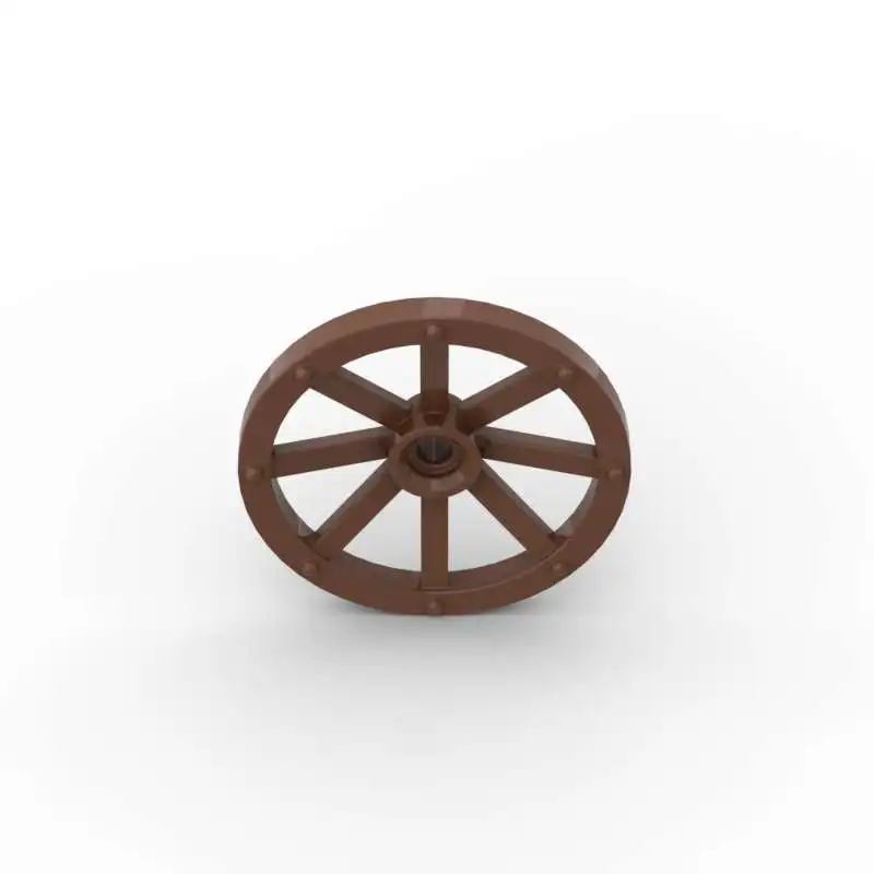 MOC 10PCS 4489 Wheel Wagon Large 33mm Building Blocks Notched For Holder Pin Bricks Particle DIY Toy For Children Birthday Gift