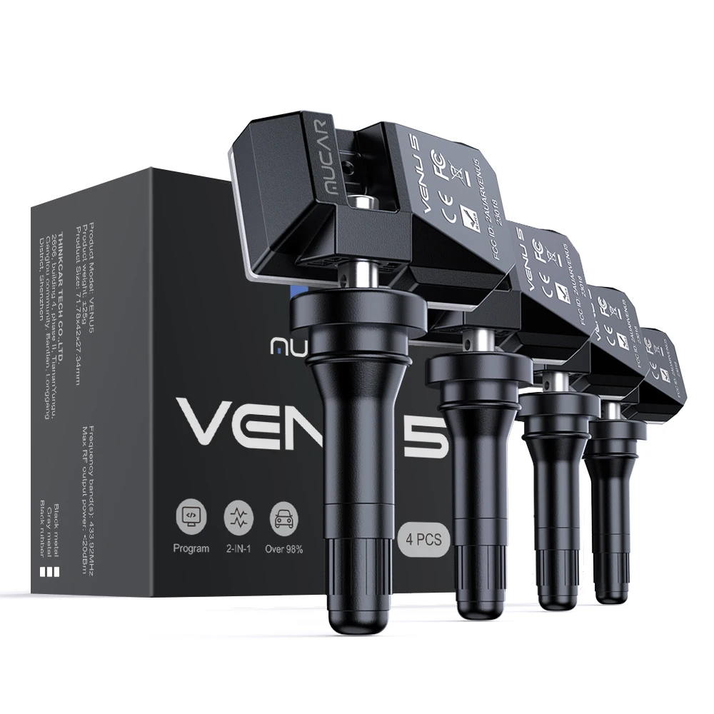Image of 4 Stück MUCAR VENU 5 315 MHz + 433 MHz 2-in-1-TPMS-Universalprogrammierbarer Sensor, 100 % klonbar von THINKCAR MUCAR TPMS Tool