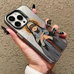 Nuns Art Angel's Wings Aesthetic Phone Case For iPhone 17 16 15 Pro Max Plus 14 13 Mini 12 11 Pro Max Shockproof Laser Covers