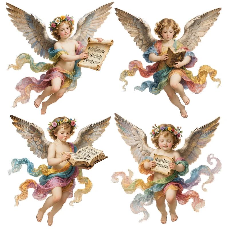 Three Ratels CFN162  angel holding the sheet music Classical wall stickers for home decoration car decals