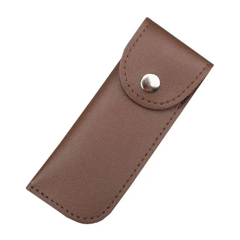 Universal PU Leather Pocket Knife Sheath Portable Faux Leather Folding Knife Case Protective Carry Holster