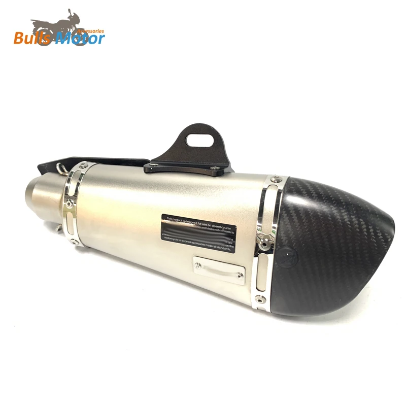 Modified Motorcycle Silencer 51mm Alpha Exhaust Muffler With Heat Guard Sport Bike Escape