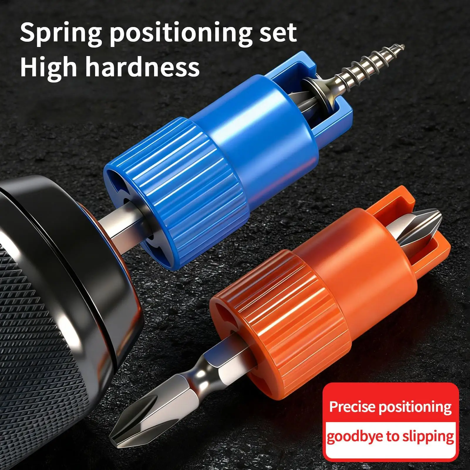 2X Spring-Loaded Screw Holder Bit Hands-Free Positioning Driver Bits With Hex Wrench For Woodworking Carpentry Furniture Cabinet