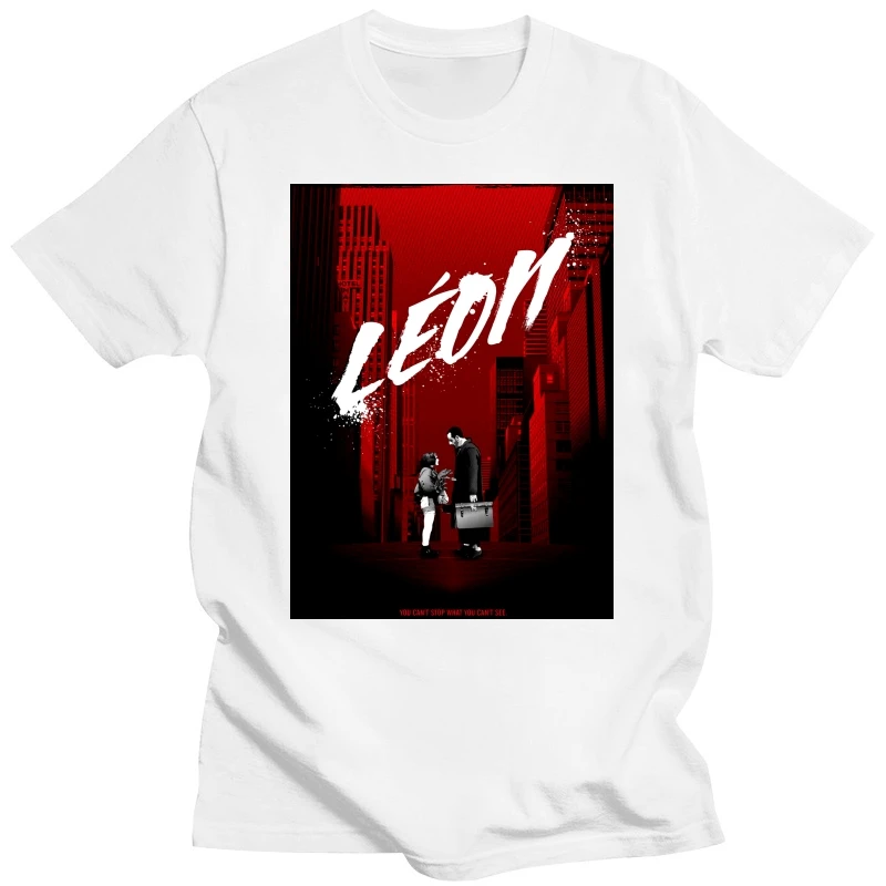 LEON PROFESSIONAL HITMAN NATALIE PORTMAN LUC BESSON MOVIE POSTER  T Shirt(1)