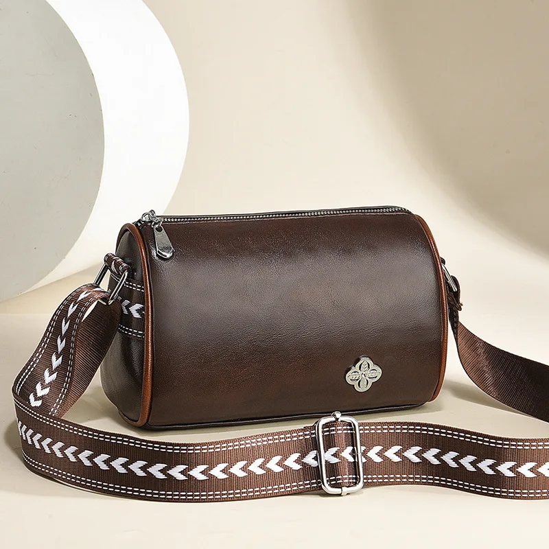 

Korean Style Versatile Simple 2025 Single Shoulder Slant Cross Bag Summer Home Small Women's Bag New Model Soft PU Material