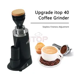 ITOP40 plus-molinillo de café, máquina de molienda de polvo de rebabas de titanio planas de 64MM, sin fin, sin escalonamiento