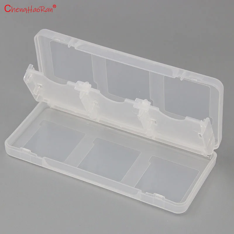 1/5 Uds. Para caja de tarjetas de juego 3DS 6 en 1 caja de almacenamiento de correa de tarjeta de juego caja de tarjetas NDSI NDSL NEW3DSLL caja de protección de correa de tarjeta