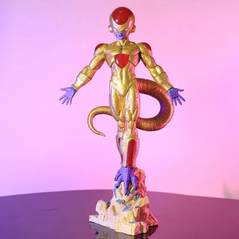 Dragon Ball Anime Figuren Super Frieza Figur Goldene Figur Statue Sammeln Modell Puppe Desktop ornamente Spielzeug Geschenke 26 cm